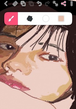 digital drawing process of Micaella Rubio's picture