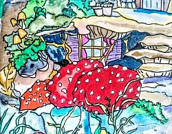 Mushroom painting