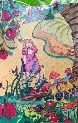 painting of a maiden garden
