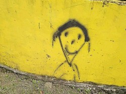 Street bandal wall